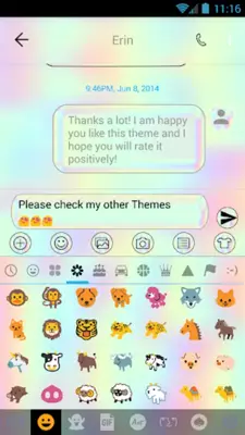 SMS Messages Holographic Theme android App screenshot 2