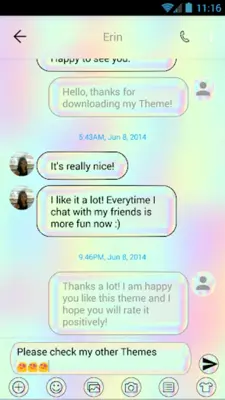 SMS Messages Holographic Theme android App screenshot 4