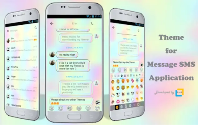 SMS Messages Holographic Theme android App screenshot 5